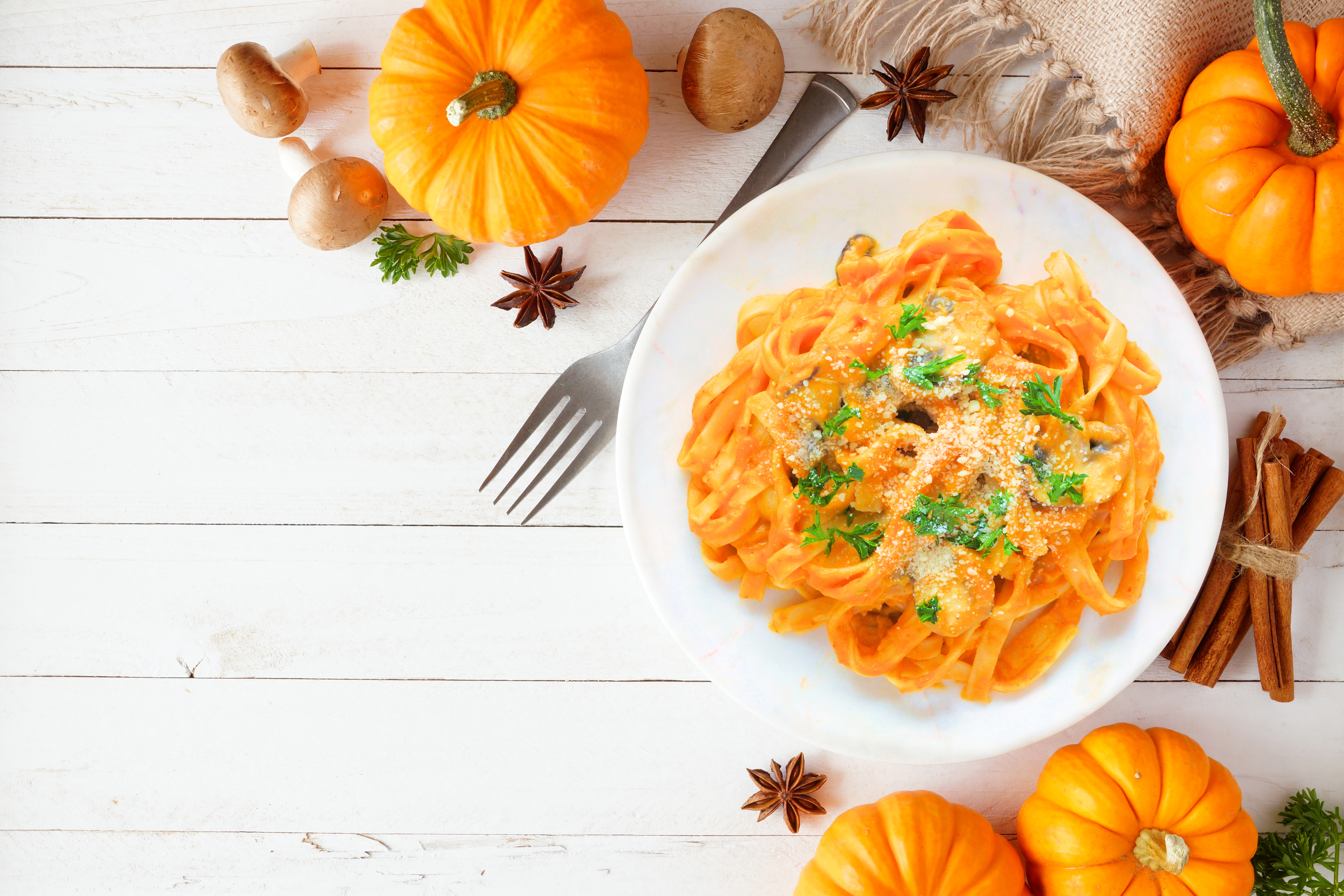 cheesy pumpkin bake pasta